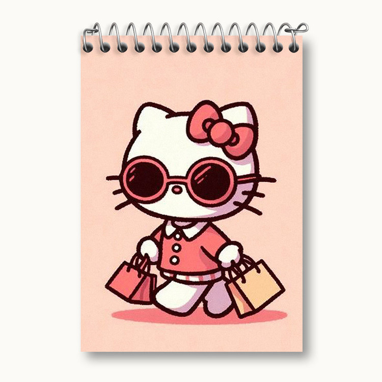 دفتر یادداشت 50 برگ خندالو طرح هلو کیتی (Hello Kitty) کد N1845
