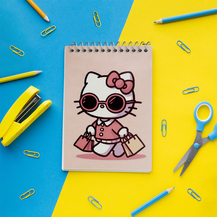 دفتر یادداشت 50 برگ خندالو طرح هلو کیتی (Hello Kitty) کد N1845