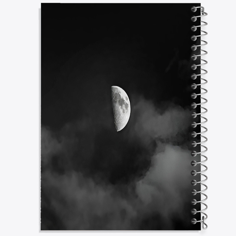 دفتر مشق 100 برگ خندالو طرح ماه (Moon) کد F6719