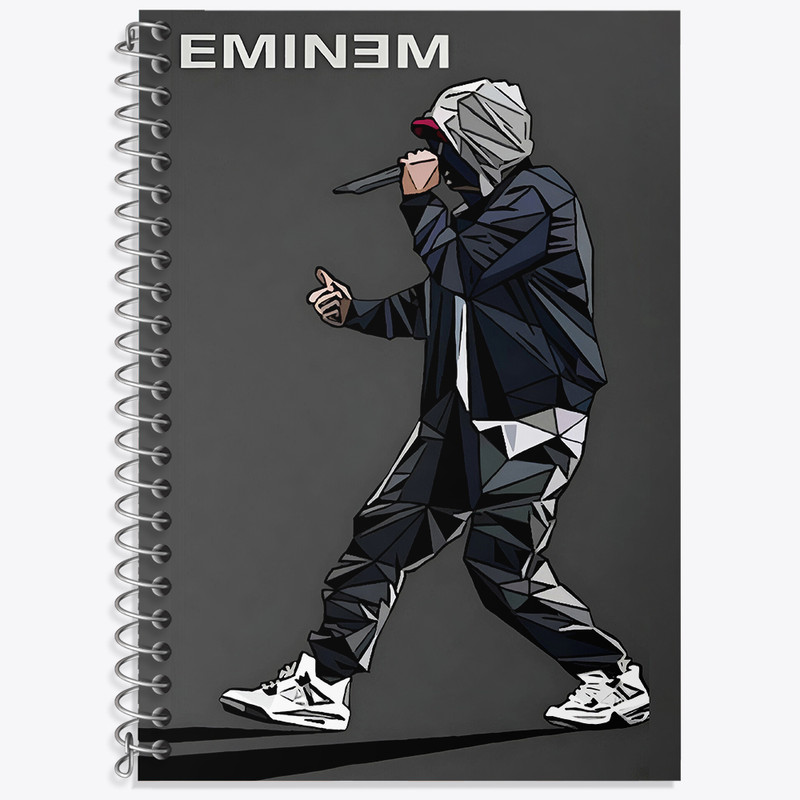 دفتر زبان دوخط 50 برگ خندالو طرح امینم (Eminem) کد F4632