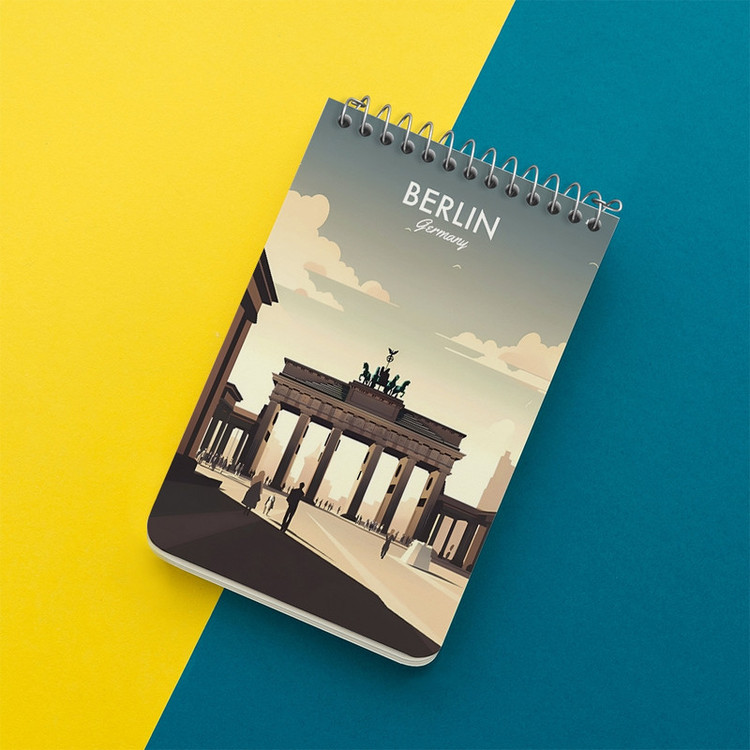 دفتر یادداشت 50 برگ خندالو طرح برلین (Berlin) کد F6322
