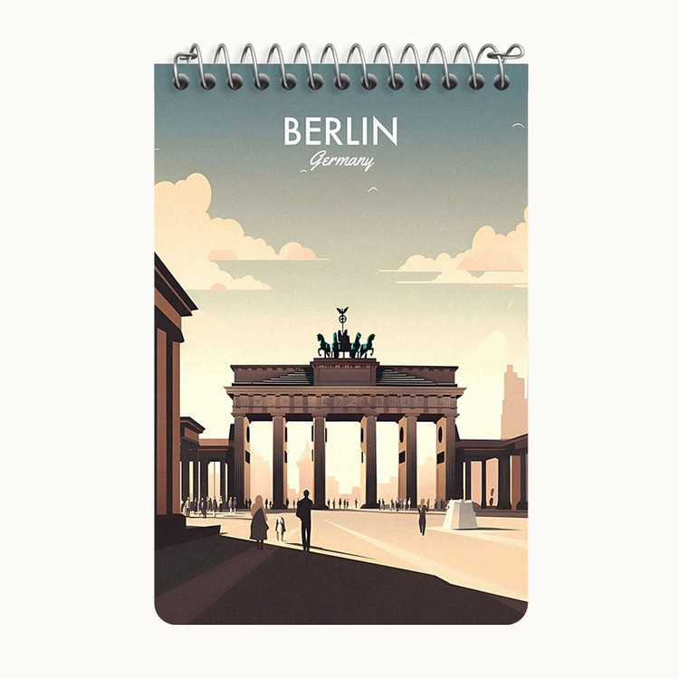 دفتر یادداشت 50 برگ خندالو طرح برلین (Berlin) کد F6322