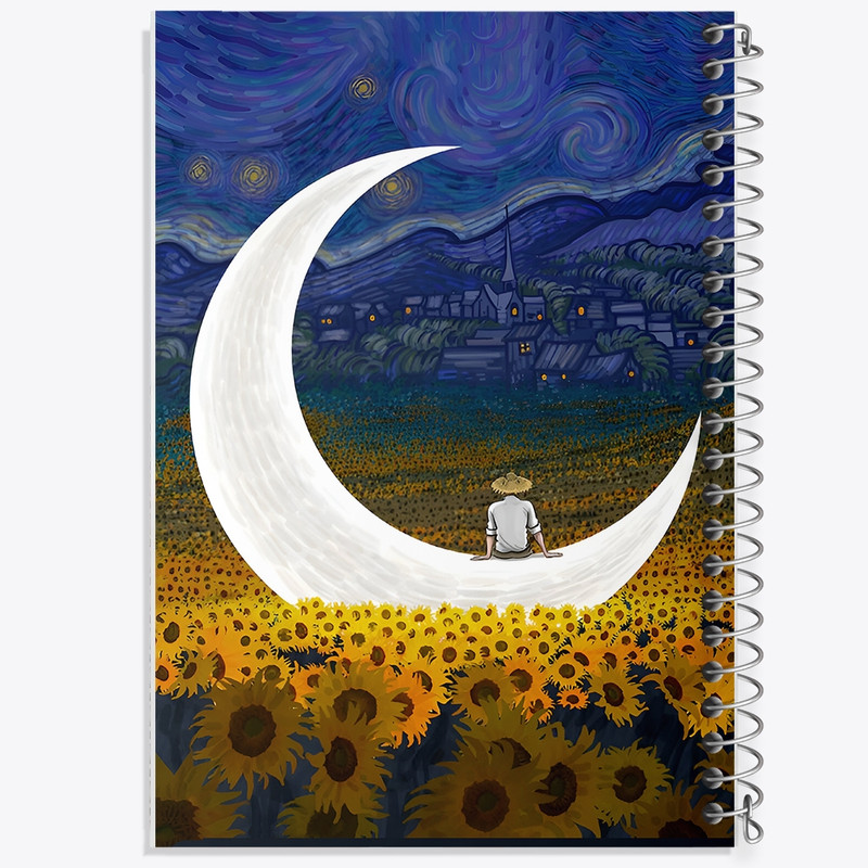 دفتر طراحی 50 برگ خندالو طرح ونسان ونگوگ کد N3791