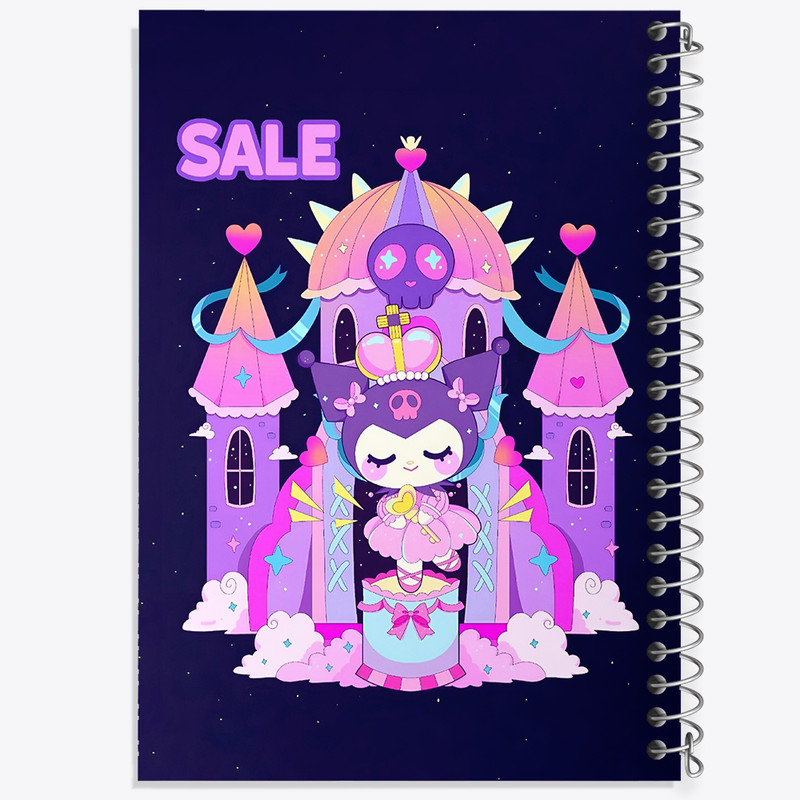 دفتر مشق 100 برگ خندالو طرح کرومی (Kuromi) کد N4216