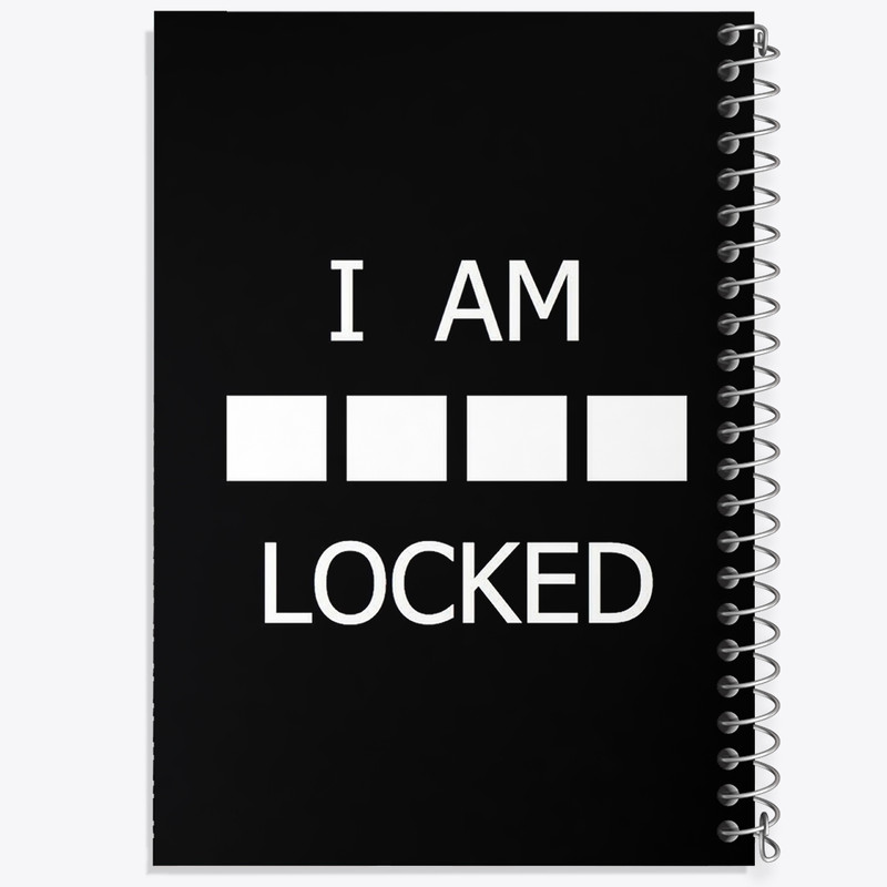 دفتر طراحی 50 برگ خندالو طرح I Am Locked کد F1663