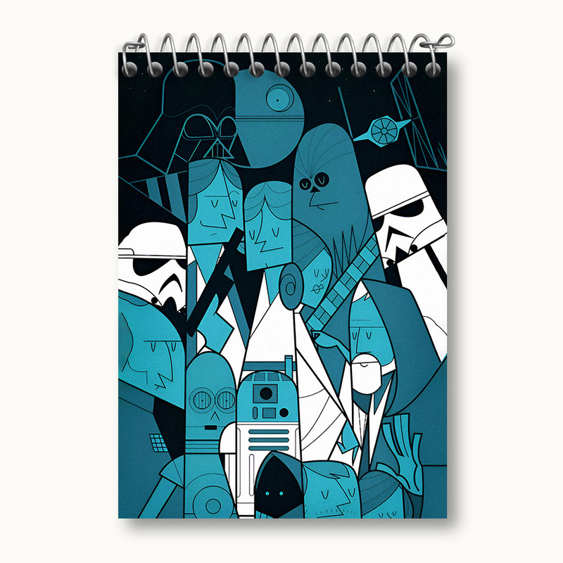 دفتر یادداشت 50 برگ خندالو طرح جنگ ستارگان (Star Wars)  کد N4461