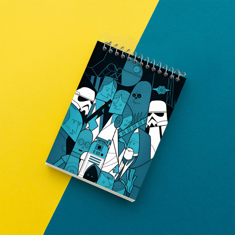 دفتر یادداشت 50 برگ خندالو طرح جنگ ستارگان (Star Wars) کد N4461