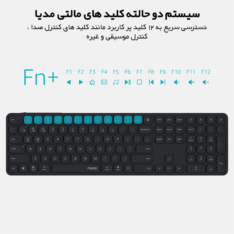 کیبورد رپو مدل E9550L Wireless