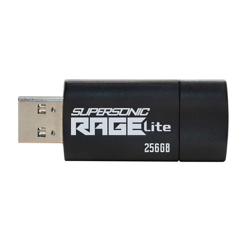 فلش مموری پتریوت مدل Patriot RAGE LITE ظرفیت 256 گیگابایت USB 3.2 Gen 1 با سرعت خواندن 120 مگابایت بر ثانیه، مقاوم در برابر آب، ضربه، شوک، لرزش و گرد و غبار، طراحی کشویی محافظ پورت