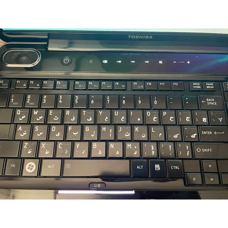 برچسب حروف فارسی مدل LapTop طرح شفاف