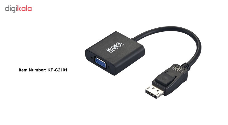 مبدل Displayport به VGA کی نت پلاس مدل KP-C2101