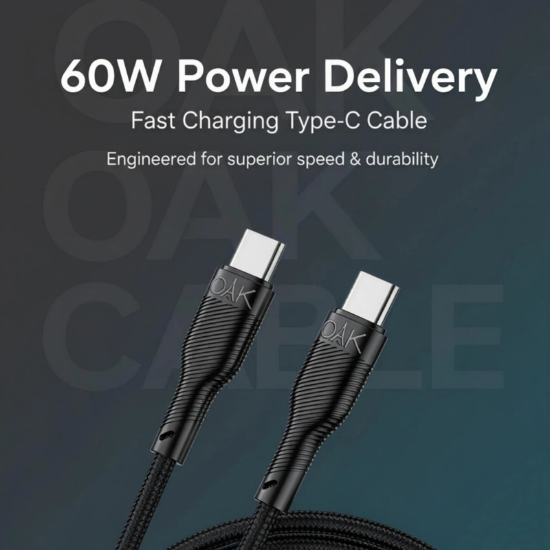 کابل تبدیل USB-C اوک مدل K-361 طول یک متر
