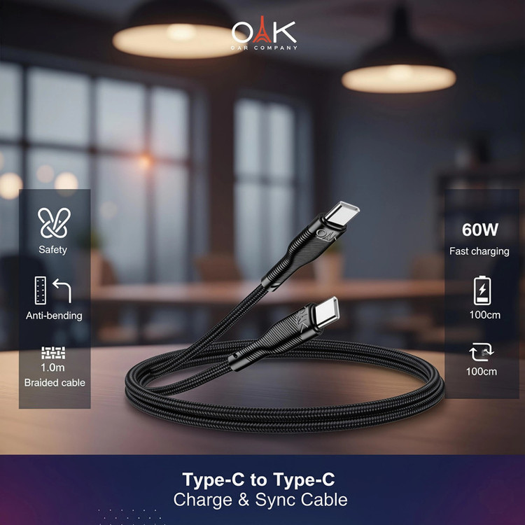 کابل تبدیل USB-C اوک مدل K-361 طول یک متر