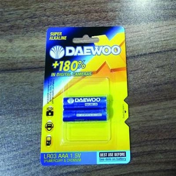 باتری نیم قلمی دوو مدل LR03 بسته 2 عددی