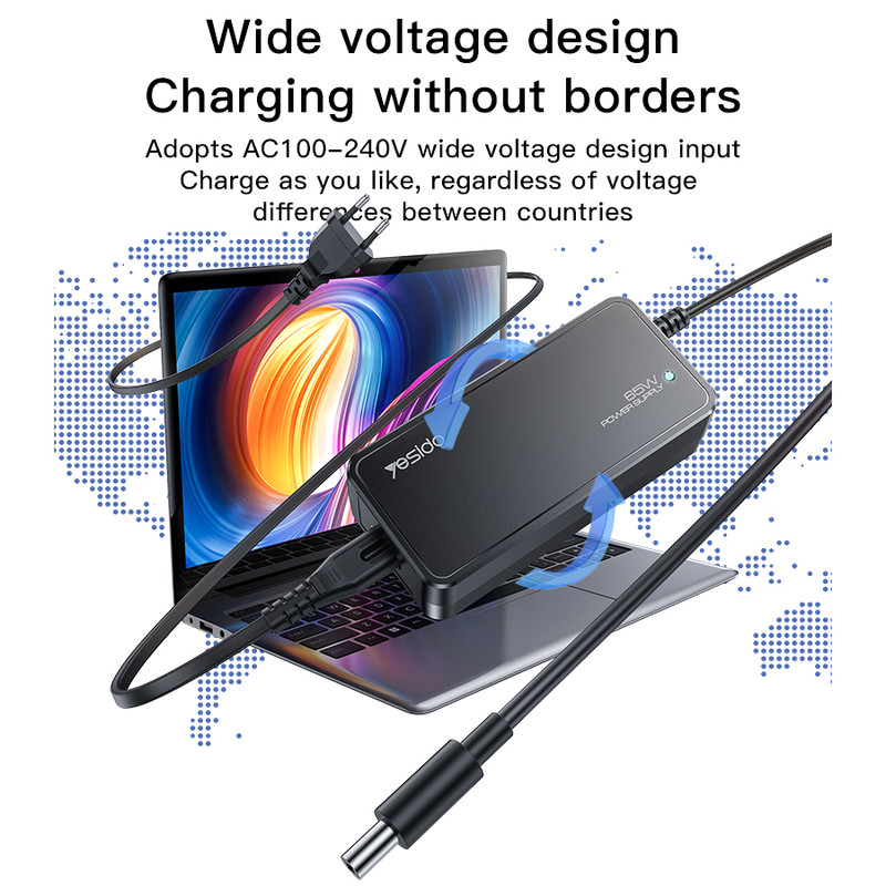 شارژر لپتاپ 20 3.5 آمپر یسیدو مدل CG11E 15IN1