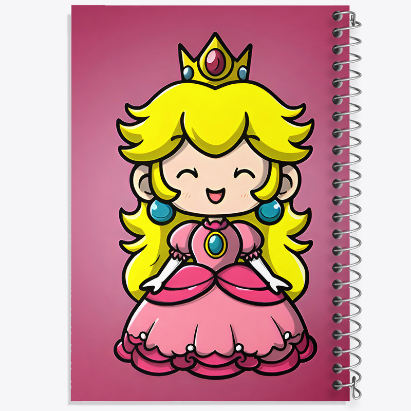دفتر نقاشی 50 برگ خندالو طرح پرنسس هلو سوپر ماریو (Super Mario) کد F9427