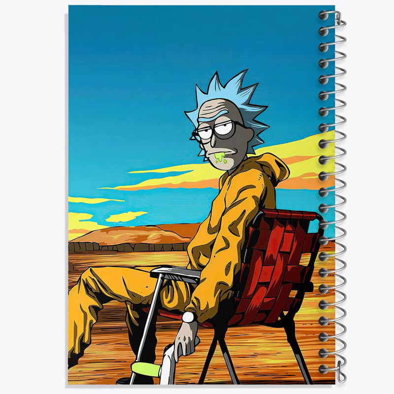 دفتر شطرنجی 50 برگ خندالو طرح انیمیشن ریک و مورتی Rick and Mort کد 26383