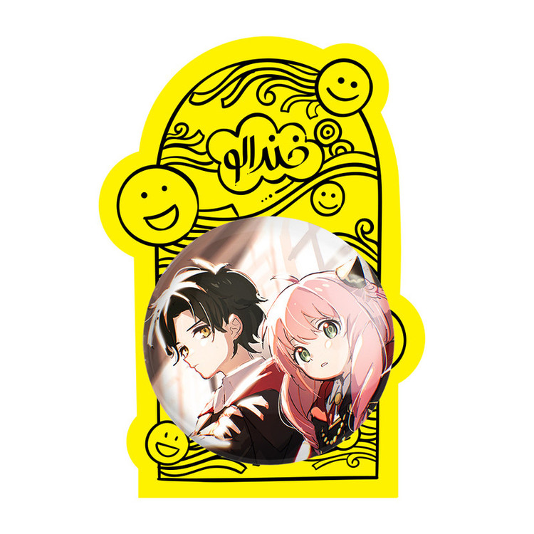 آینه جیبی خندالو مدل انیا فورجر و دامیان انیمه اسپای ایکس فمیلی Spy x Family کد 17686