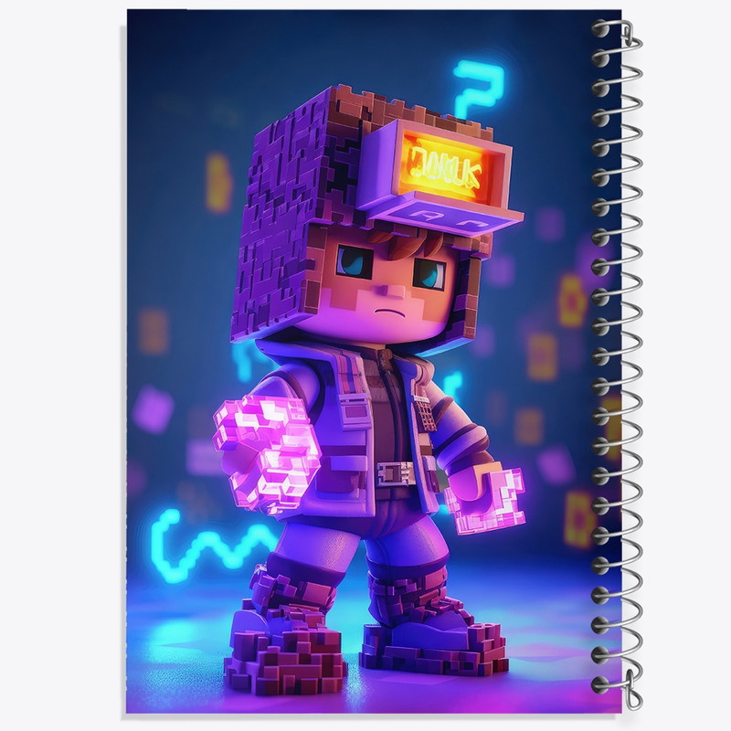 دفتر نقاشی 50 برگ خندالو طرح ماینکرافت (Minecraft) کد F2059