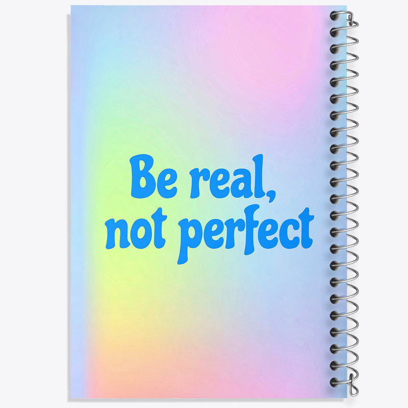 دفتر مشق 50 برگ خندالو طرح Be Real Not Perfect کد N2334