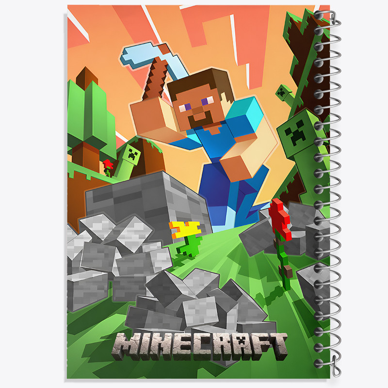 دفتر مشق 50 برگ خندالو طرح ماینکرافت (Minecraft) کد F14082