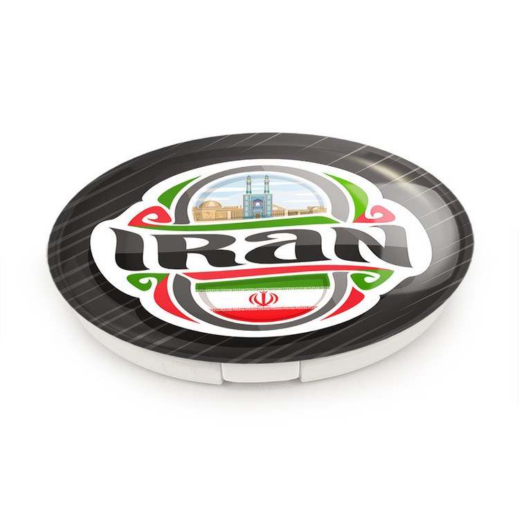 آینه جیبی خندالو طرح پرچم ایران مدل تاشو کد 20509
