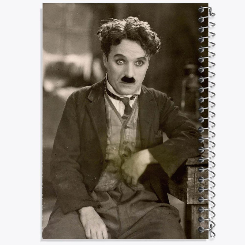 دفتر مشق 50 برگ خندالو مدل Charlie Chaplin  کد 10051