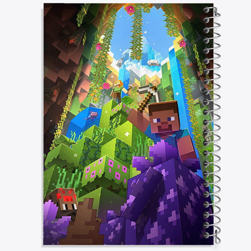 دفتر شطرنجی 50 برگ خندالو طرح ماینکرافت (Minecraft) کد N3303