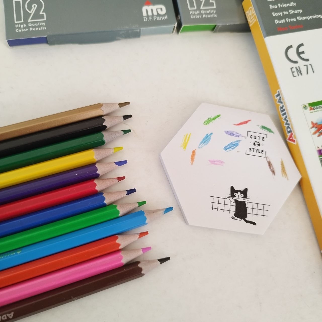 مدادرنگی 12 و 6 رنگ مقوایی ادمیرال(مناسب برای جوایز مدرسه)