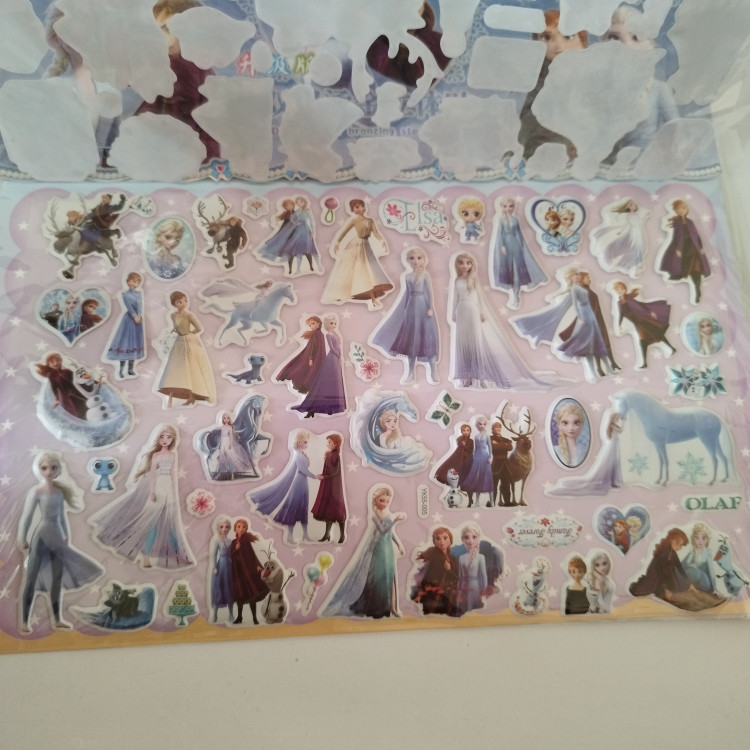 استیکر بزرگ دوبرگه 103 تکه سه بعدی درجه یک طرح فروزن