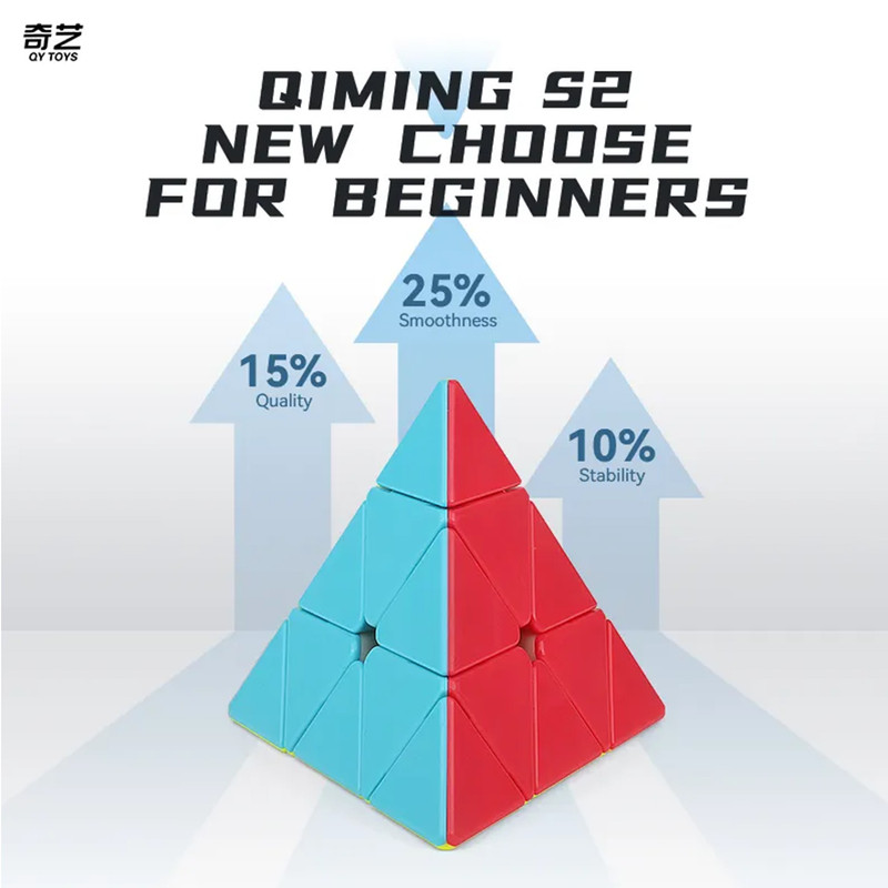 مکعب روبیک چی ای مدل هرم کای وای 33 QY Pyraminx Qiming S2
