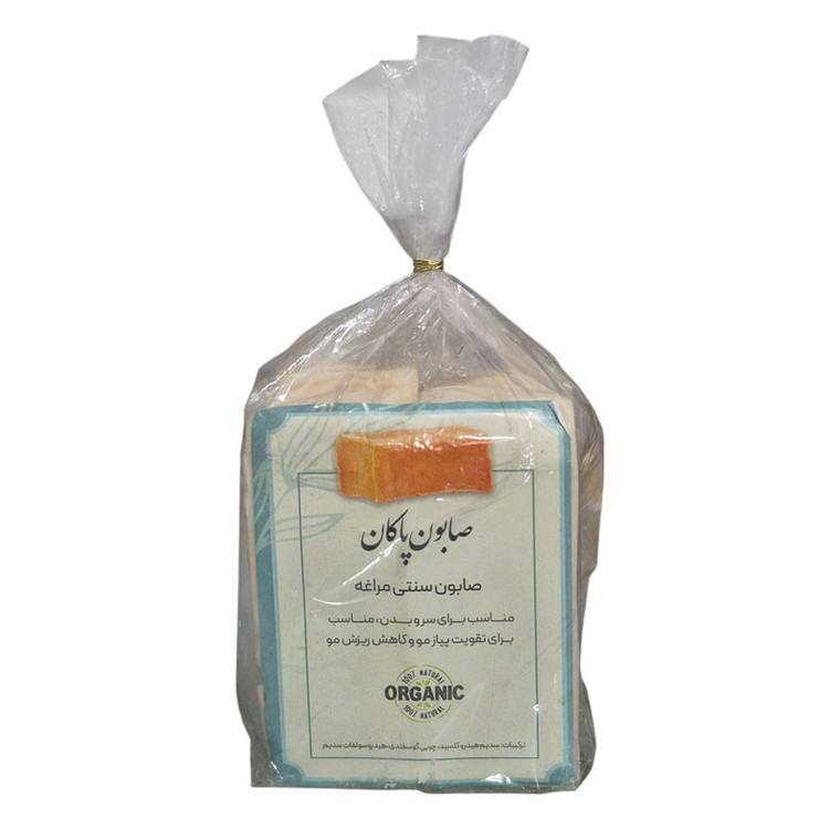 صابون شستشو پاکان مدل سنتی مراغه مناسب برای انواع پوست وزن 100 گرم بسته ۴ عددی