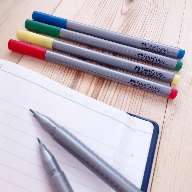 روان نویس فابر کاستل مدل Grip Fine Pen کد 04 بسته 3 عددی