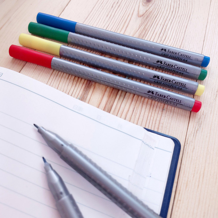 روان نویس فابر کاستل مدل Grip Fine Pen کد 04 بسته 3 عددی
