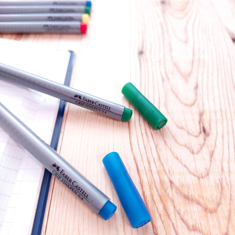 روان نویس فابر کاستل مدل Grip Fine Pen کد 04 بسته 3 عددی