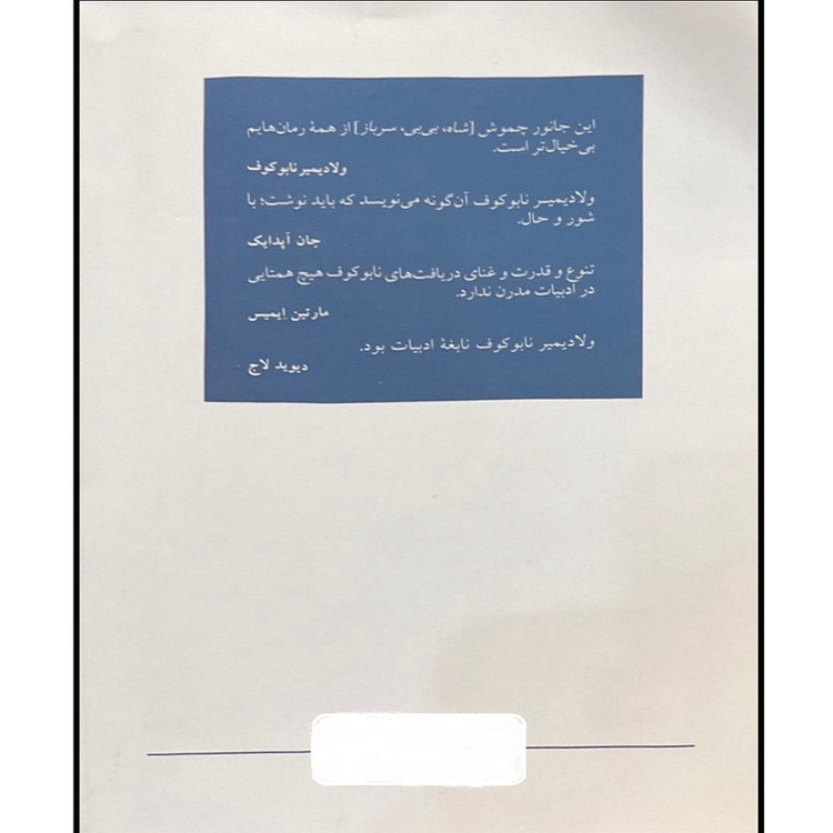 کتاب شاه بی بی سرباز اثر ولادیمر نابوکوف ترجمه رضا رضایی نشر ثالث
