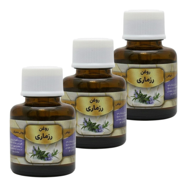 روغن رزماری کد 012 حجم 60 میلی لیتر بسته سه عددی