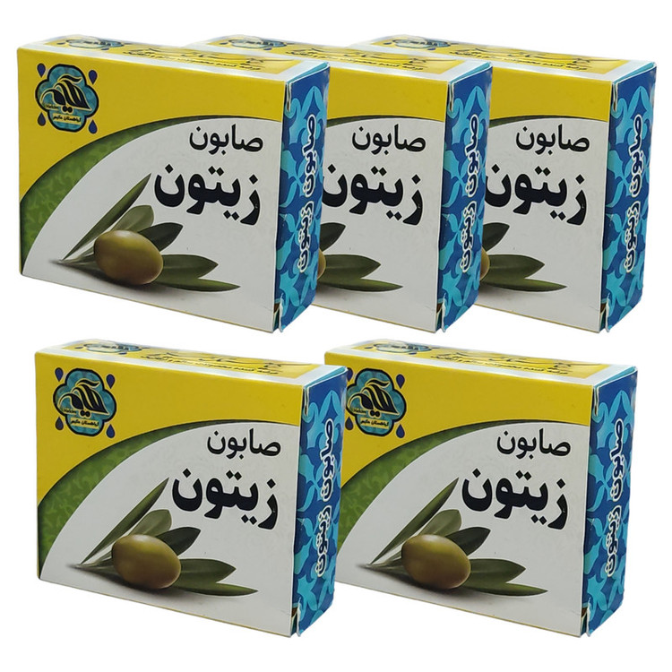صابون شستشو گیاهستان حکیم مدل زیتون وزن 70 گرم بسته پنج عددی