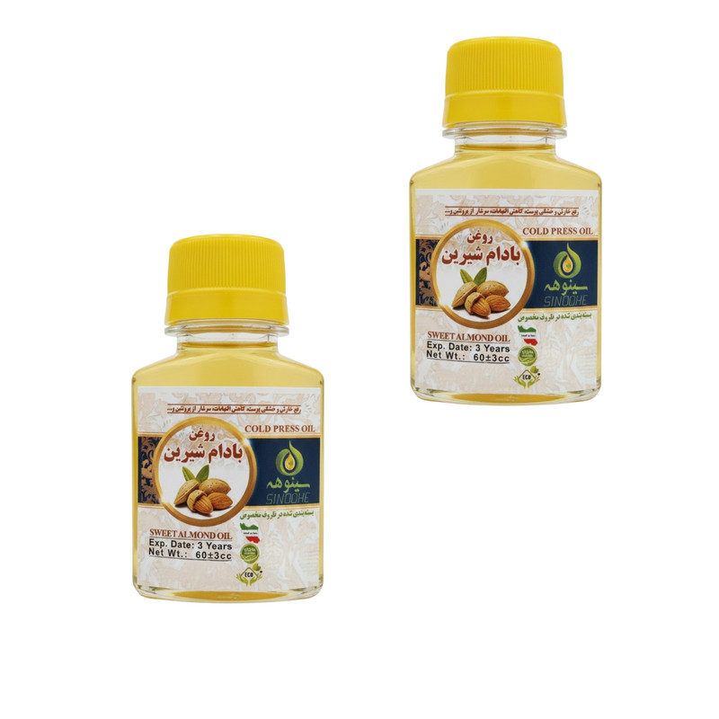 روغن بادام شیرین مایع سینوهه کد R1 حجم 60 میلی‌لیتر بسته دو عددی