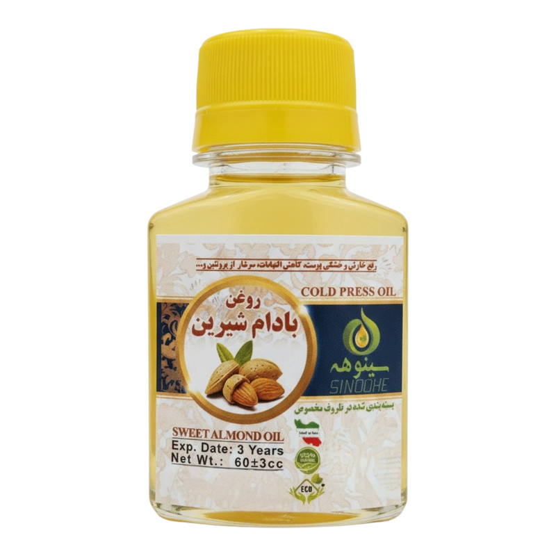 روغن بادام شیرین مایع سینوهه کد R1 حجم ۶۰ میلی‌لیتر