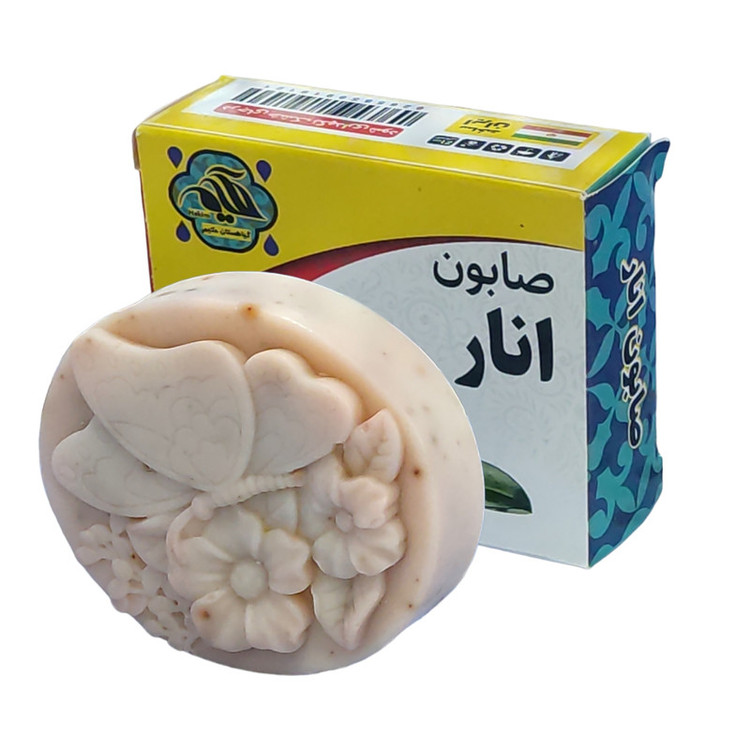 صابون شستشو گیاهستان حکیم مدل انار وزن 70 گرم بسته 4 عددی
