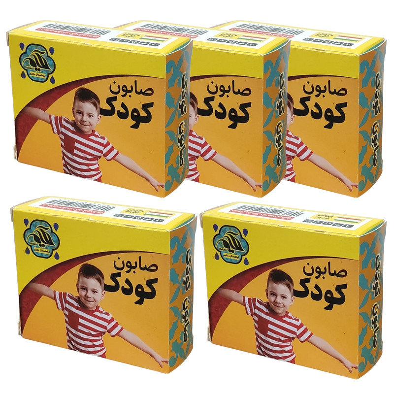 صابون کودک گیاهستان حکیم مدل روغن زیتون وزن 45 گرم بسته 5 عددی