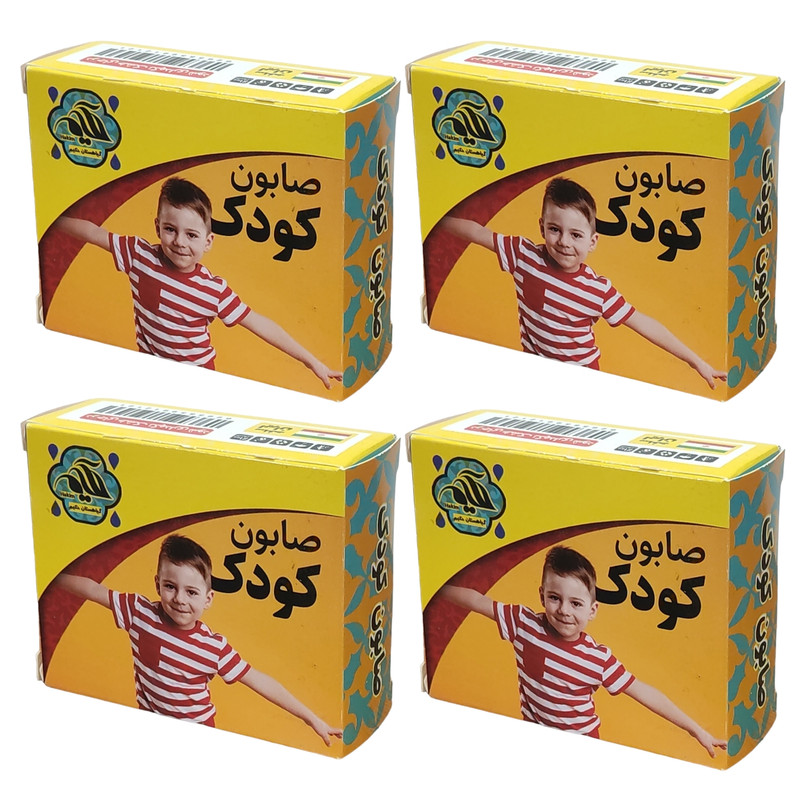 صابون کودک گیاهستان حکیم مدل روغن زیتون وزن 45 گرم بسته 4 عددی