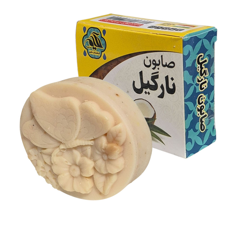 صابون شستشو گیاهستان حکیم مدل نارگیل مناسب برای انواع پوست وزن 75 گرم بسته دو عددی