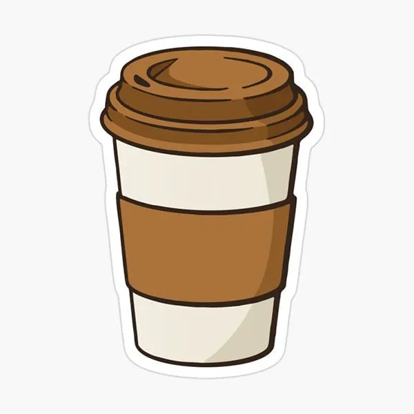 استیکر لیوان قهوه