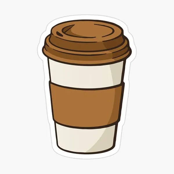 استیکر لیوان قهوه