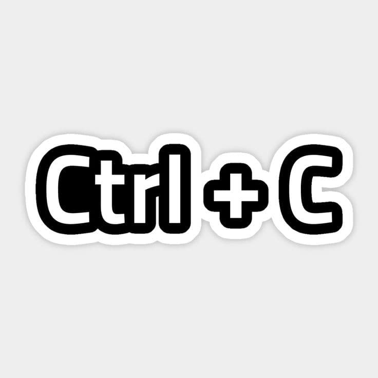 استیکر طرح ctrl + C