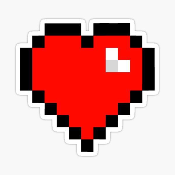 استیکر قلب قرمز ماینکرافت