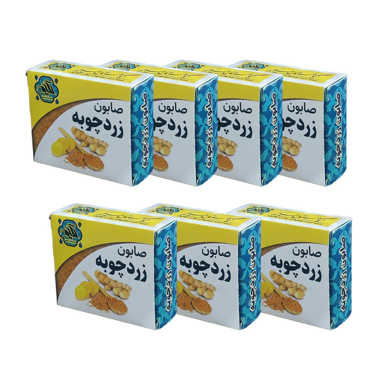 صابون شستشو گیاهستان حکیم مدل زردچوبه وزن 70 گرم بسته هفت عددی