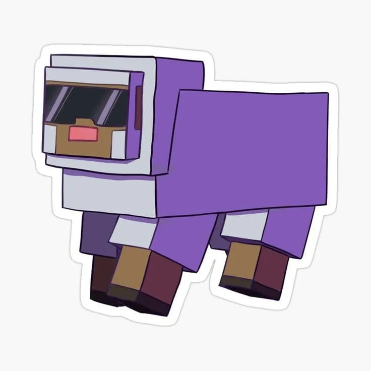 استیکر ماینکرافت گوسفند سفید